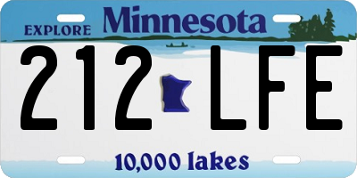 MN license plate 212LFE