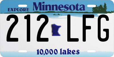 MN license plate 212LFG
