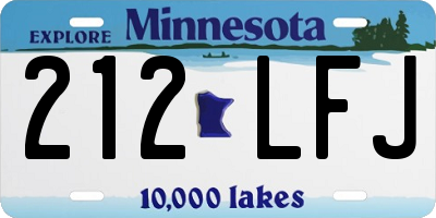 MN license plate 212LFJ