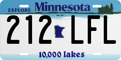 MN license plate 212LFL