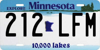 MN license plate 212LFM