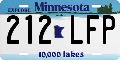 MN license plate 212LFP