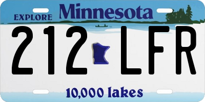 MN license plate 212LFR