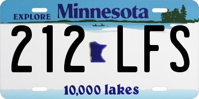 MN license plate 212LFS