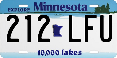 MN license plate 212LFU