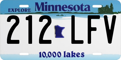MN license plate 212LFV