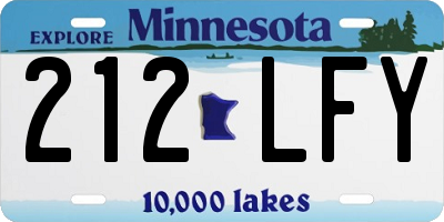 MN license plate 212LFY