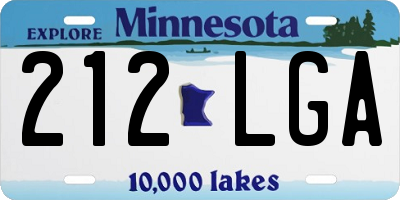 MN license plate 212LGA