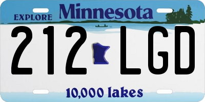 MN license plate 212LGD