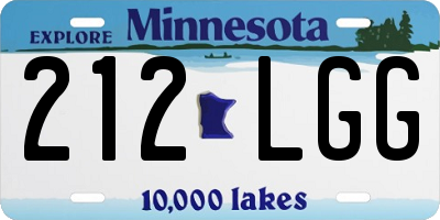 MN license plate 212LGG