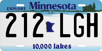 MN license plate 212LGH