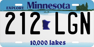 MN license plate 212LGN