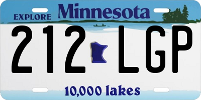 MN license plate 212LGP