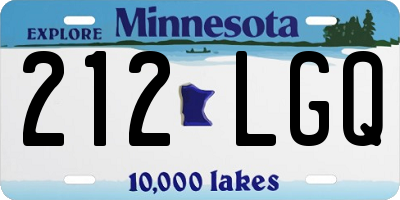MN license plate 212LGQ
