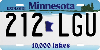 MN license plate 212LGU