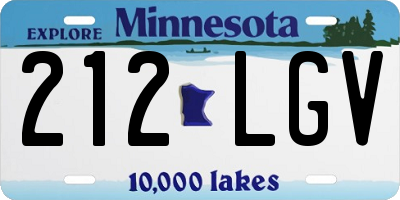 MN license plate 212LGV