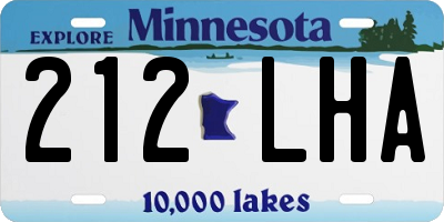 MN license plate 212LHA