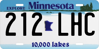 MN license plate 212LHC