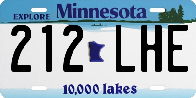 MN license plate 212LHE