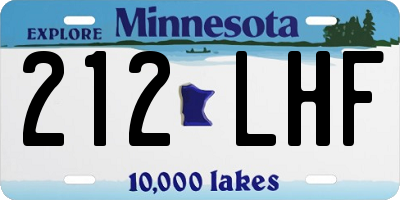 MN license plate 212LHF