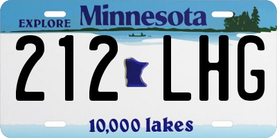 MN license plate 212LHG