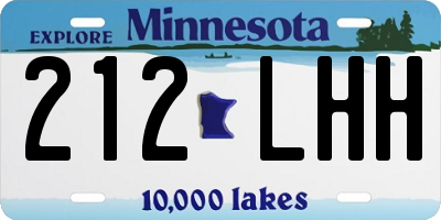 MN license plate 212LHH