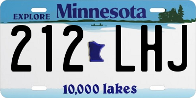 MN license plate 212LHJ