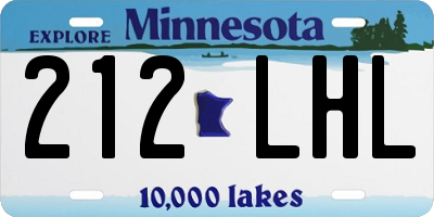 MN license plate 212LHL