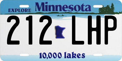 MN license plate 212LHP