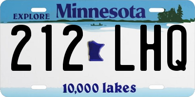 MN license plate 212LHQ