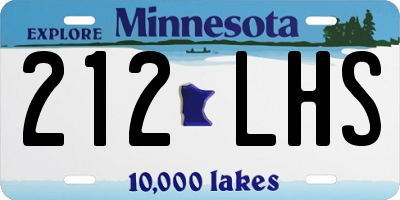 MN license plate 212LHS