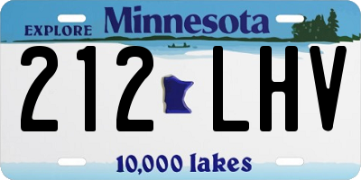 MN license plate 212LHV