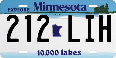 MN license plate 212LIH