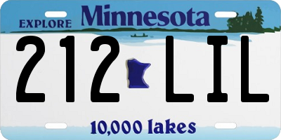 MN license plate 212LIL
