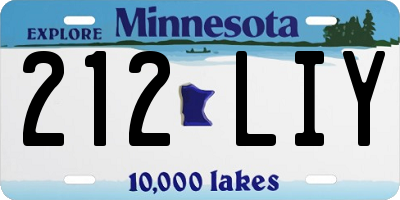 MN license plate 212LIY