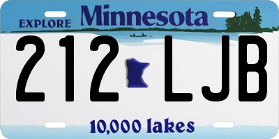 MN license plate 212LJB