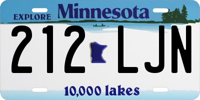 MN license plate 212LJN