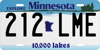 MN license plate 212LME