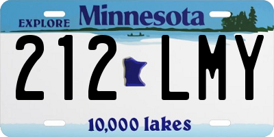 MN license plate 212LMY