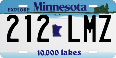 MN license plate 212LMZ