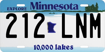 MN license plate 212LNM