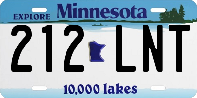 MN license plate 212LNT