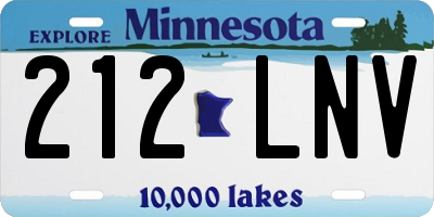 MN license plate 212LNV