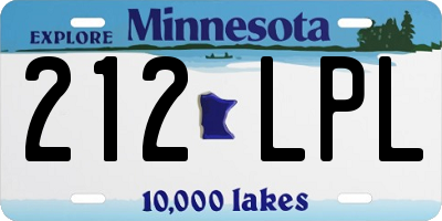 MN license plate 212LPL