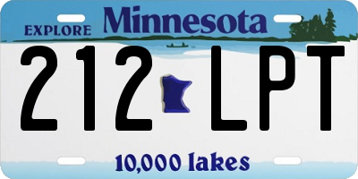 MN license plate 212LPT