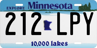 MN license plate 212LPY
