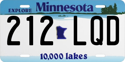 MN license plate 212LQD