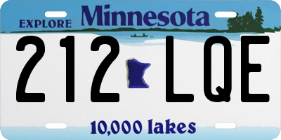 MN license plate 212LQE