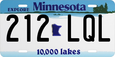 MN license plate 212LQL