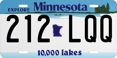MN license plate 212LQQ